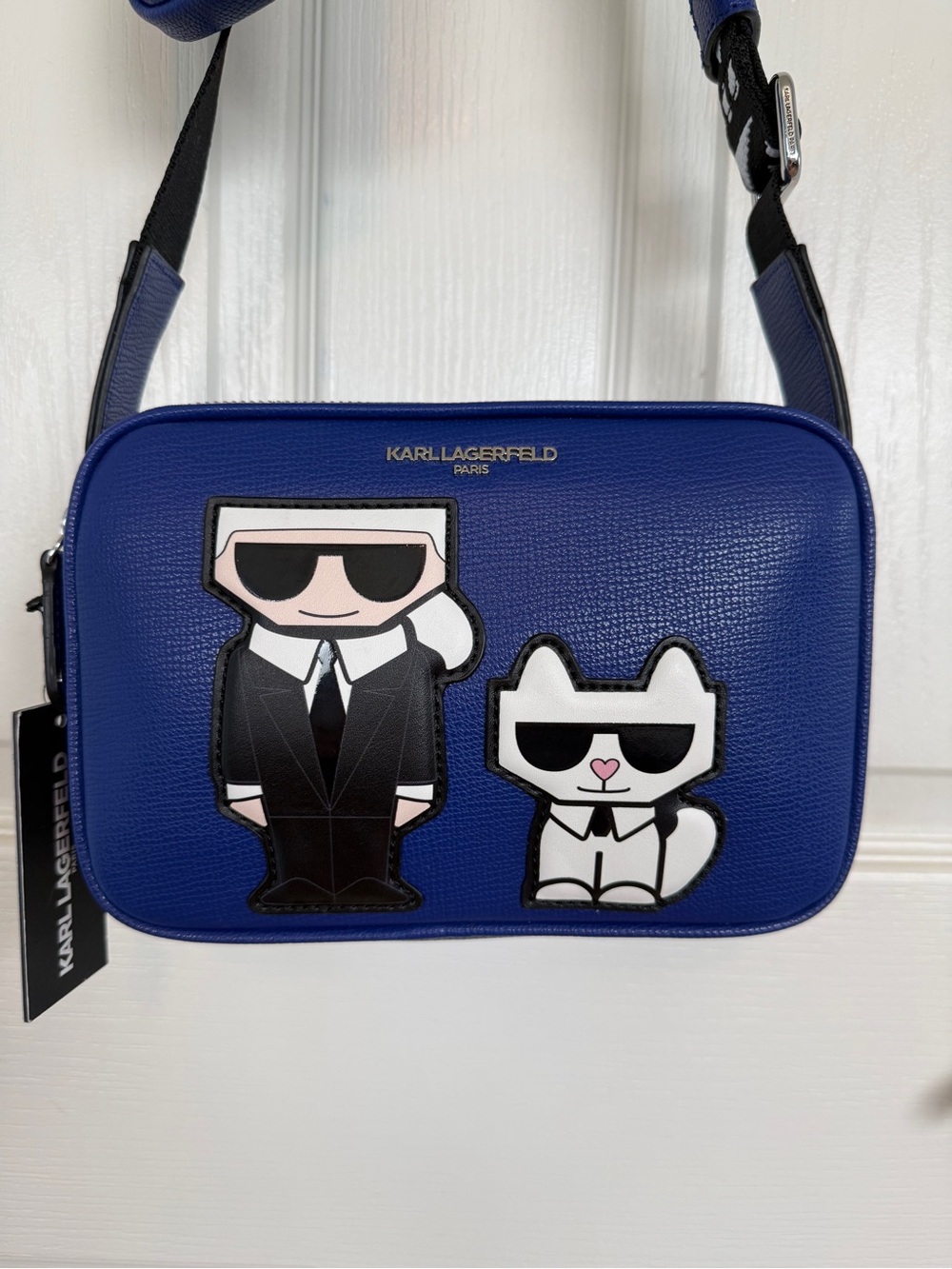 KARL LAGERFELD MAYBELLE CAMERA BAG COBALT NWT